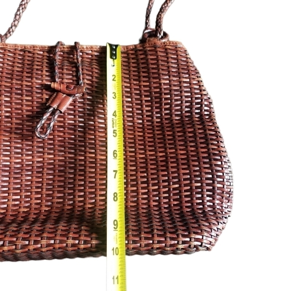 HP. Luna Borsa Genuine Leather Wicker Bag - Picture 14 of 16